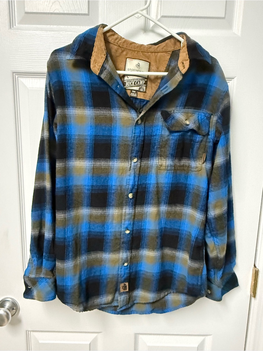 Legendary Whitetails Blue and Brown Plaid Button-Down Shirt